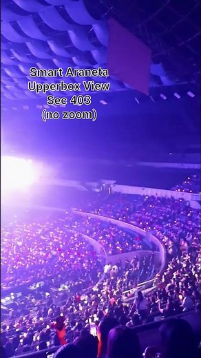 Smart Araneta Coliseum Upper Box Seat View 403 row 5 #Kpop #Upperboxview #concerts #seatplan