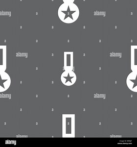 Award, Medal of Honor icon sign. Seamless pattern on a gray background. Vector illustration Stock Vector Image & Art - Alamy