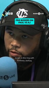 “I can only see this going one way.” British heavyweight boxers, Frazer Clarke and Jeamie Tshikeva (TKV), on Youtuber Jake Paul fighting former world heavyweight champion, Anthony Joshua. Clarke vs. TKV will be live on BBC Two with the undercard to be streamed on BBC iPlayer on Saturday 29th November 2025 at 8pm. | BBC Radio 5 live Sport