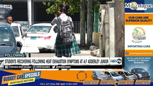 3.7K views | Students recovering following heat exhaustion symptoms at A.F. Adderley Junior School | Eyewitness News Bahamas | Facebook