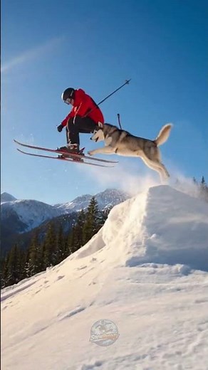My Husky Jumps WITH Me! 🐺🎿 Best Ski Buddy Ever in Aspen, Colorado | SnowRushTV