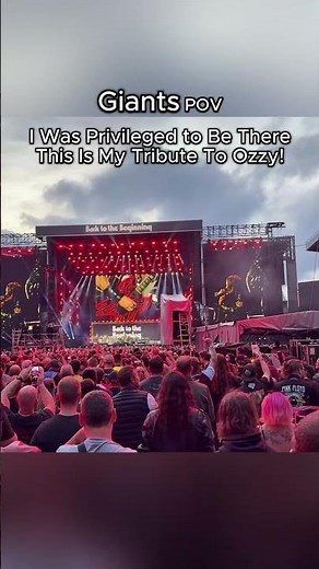 5 July 2025 Back To The Beginning Ozzy Osbourne Tribute Crazy Train Live Giant POV #concert #ozzy