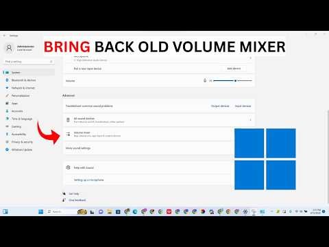 How To Bring Back Old Volume Mixer
