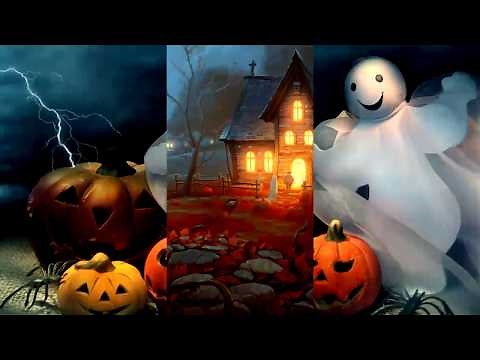 Kids Friendly full HD Halloween Video, halloween hologram, windows projections
