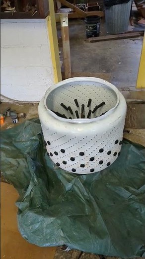 #chicken Plucker test (empty) #diy from a washing machine #homesteading