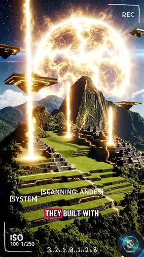 ⛰️☀️ How did the Inca cut stone with such precision? They didn't. They 3D-printed Machu Picchu using solar-frequency lasers. The sun was their power plant. #temporallens #incas #machupicchu #ancientaliens #historyai