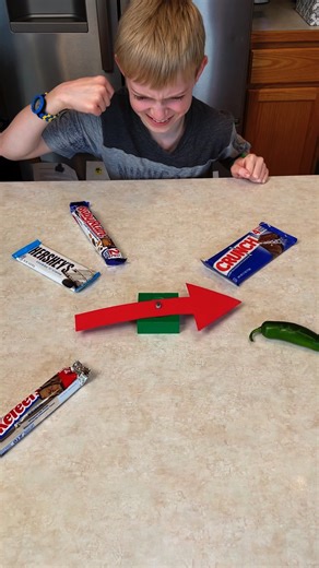 Candy Bar or Jalapeño Pepper -- family game 🔥 Kids and Family play funny table game with spinner, candy bars, and spicy pepper. Funny game for family gatherings. This video was produced by Family Game Night, Network Media, and Benson Bros. (for entertainment purposes only) #games #partygames #familygathering #candybar #chocolate | Family Game Night