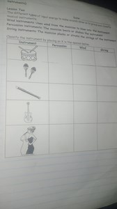 Lesson TwoThe different types of input energy to make sounds ... | Filo