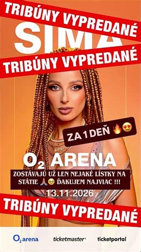 SIMA O2 ARENA: Tribúny vypredané za 1 deň