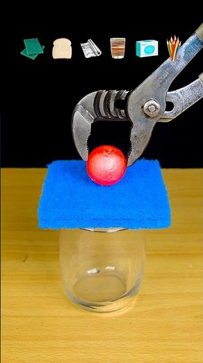 1000°C vs Sponge, Bread, Aluminium foil 🍞 🧽 😱 #experiment #science #asmr