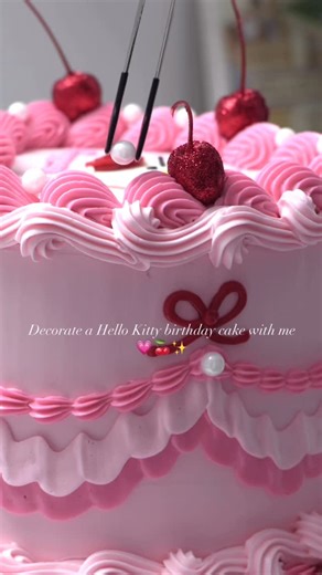 ~ Custom Cakes Seattle ~ Emma Cakes on Instagram: "Hello Kitty heart cake 🩷"