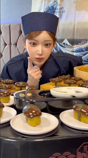 日本初？！SNSで大バズり中のドバイチョコがお寿司になっちゃった。 #ドバイチョコ #두바이쫀득쿠키 #japanesefood #東京グルメ