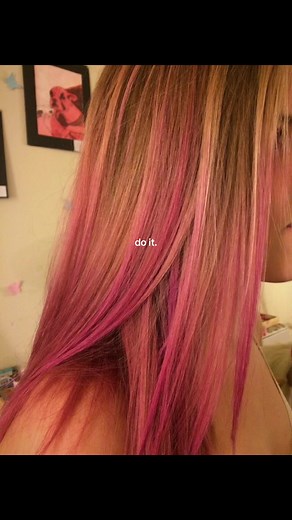 Blonde Hair with Pink Highlights for Summer