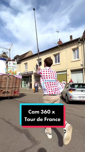 Quand la caravane @E.Leclerc passe sur le Tour de France ça donne ça 🔥 #leclerc #tourdefrance #360camera #collaboration