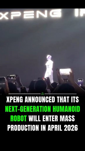 XPENG TO MASS PRODUCE NEXT-GEN HUMANOID ROBOT BY 2026 #tech #ai #techupdates XPENG ANNOUNCED THAT ITS NEXT-GENERATION HUMANOID ROBOT WILL ENTER MASS PRODUCTION IN APRIL 2026, WITH LARGE-SCALE PRODUCTION BY THE END OF NEXT YEAR. THE ROBOT WILL COME EQUIPPED WITH SOLID-STATE BATTERIES FOR LONGER POWER AND BETTER PERFORMANCE. 📌DM FOR : CREDIT/REMOVE xpeng humanoid robot, solid state battery, ai robotics, xpeng ai day, future robots, mass production 2026, china tech news, xpeng innovation, robotics