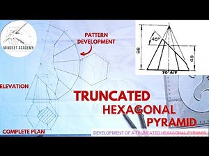 How to Draw the Pattern Development of a Truncated Hexagonal Pyramid