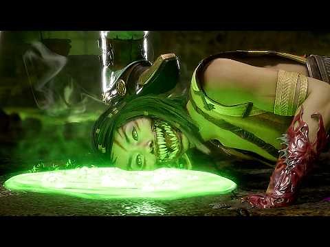 Mortal Kombat 11 All Fatalities on Mileena - Born of the Flesh Pits MORTAL Skin