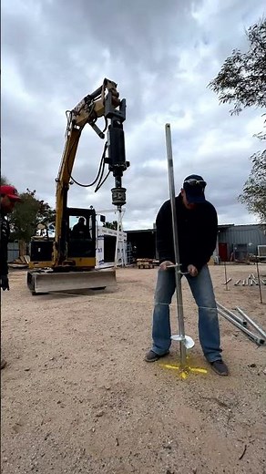 helical piles install (TIME LAPSE) #construction
