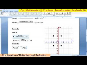 Opt. Mathematics : Transformation || Relection Basic to Combined || Grade 9 and 10