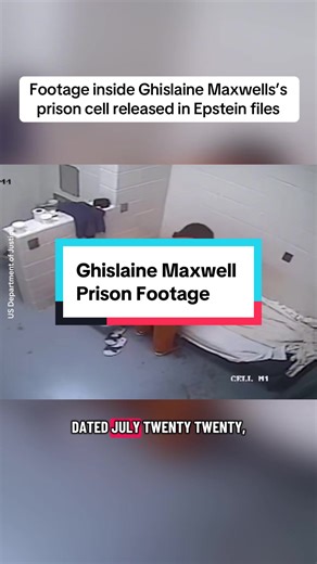 Footage inside Ghislaine Maxwells’s prison cell released in Epstein files #truecrimestory #truecrimetok #epstein #ghislainemaxwell