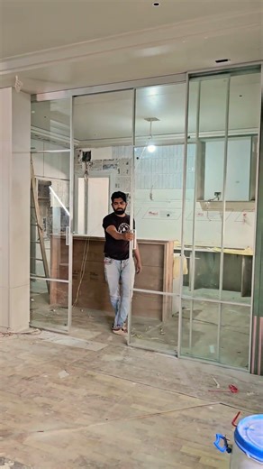 synchro sliding system #doordesign #glasswork #lifeisbutadream #home