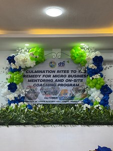 63K views · 411 reactions | Simple setup for the culmination rites of the Micro Business Mentoring and On-site Coaching Program of DTI. #balloondecor #balloondecoration #balloongarland #culminationrites | CL Touch | Facebook