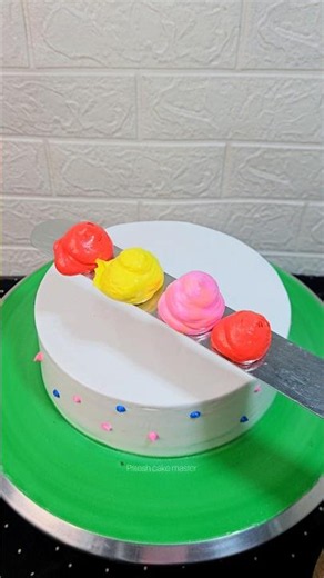Vanilla Easy Rainbow 🌈 Cake Design Ideas #cake #cakedesign #Vanilla #youtube #short #caketraining