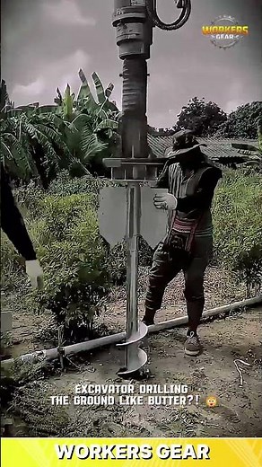 Powerful & Efficient Earth Auger Drill for Digging and Installing Poles in Construction Sites