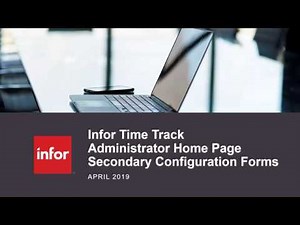 Time Track Administrator Home Page Secondary Configuration Forms
