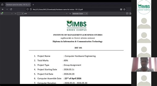 DIT 101 - Hardware Project Awareness