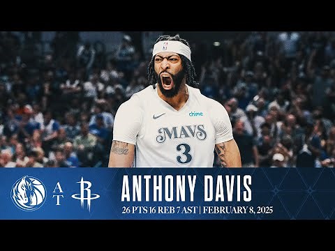 Anthony Davis Mavericks Debut (26 Pts & 16 Reb) Highlights vs. Houston Rockets | February 8, 2025