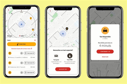 Barcelona crea la primera app pública para taxis: todos los taxistas están obligados a utilizarla