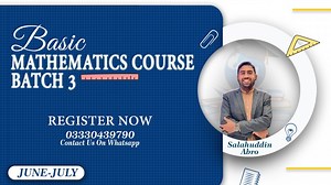 Basic Mathematics Course Batch 03 رجسٽريشن جاري آهي ڪلاسن جو آغاز 01 جون 2024 کان ڪيو ويندو.. مڪمل ڪورس جي فيس فقط 250 رپيہ رکي وئي آھي ڪلاس واٽس ايپ ذريعي موڪليا ويندا... وڌيڪ تفصيلات ۽ رجسٽريشن لاءِ ايڊمن سان واٽس ايپ ذريعي رابطو ڪري سگھجي ٿو 0333 0439790 | Sindhi Thoughts