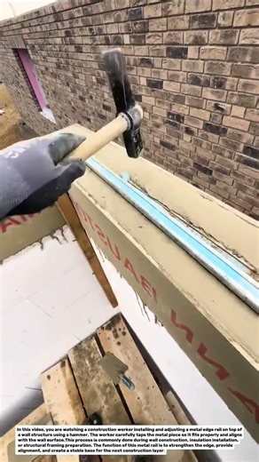 Installing Wall Edge Rail Using Hammer | Construction Technique Education.