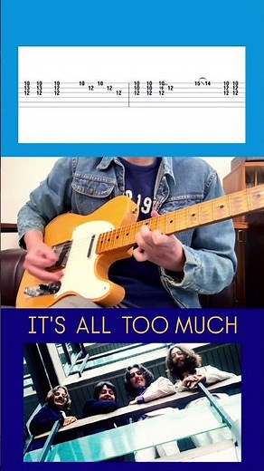 【TAB】 It's All Too Much / The Beatles 【Lead guitar】#60s#shorts#georgeharrison#fender#ビートルズ#ギター