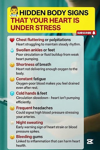 Hidden Body Signs Your Heart Is In Trouble (Doctors Warn About #7!)