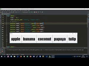 สอน Python 3 GUI: การใช้ pack layout ใน tkinter