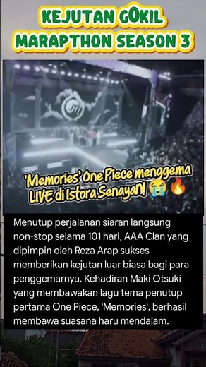 Maki Otsuki Nyanyi 'Memories' One Piece Live di Istora Senayan! #beritaviral #beritaterkini #news