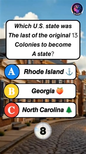 Last of the 13 Original Colonies? 🏛️🇺🇸 | US History Quiz #Shorts #Trivia