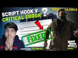 [FIXED] SCRIPT HOOK V CRITICAL ERROR AFTER GTA 5 UPDATE 3351 | Script Hook V | GTA 5 Mods | 2024