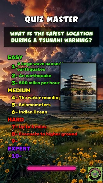 🌊 Giant Waves & Hidden Depths! The Ultimate Tsunami Quiz! 🚨 (Science, Safety & Survival!)