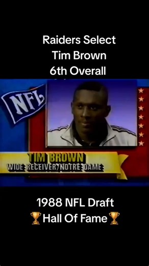 Raiders Draft: Tim Brown 1988
