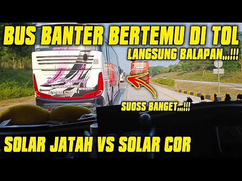 TEGANG...!!! BUS BALAPAN DI TOL - BALAPAN BUS DI JALAN TOL 😱😱