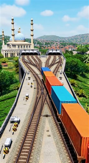 High-Fidelity Rail Simulation at a Complex Junction #train #trainsim #railtrack