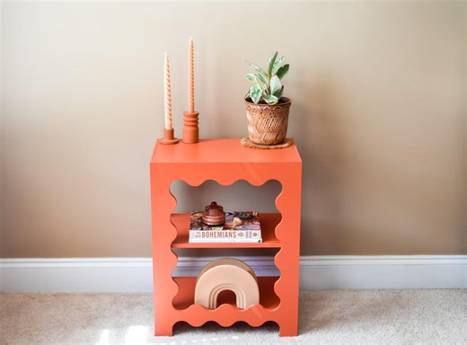 Wavy Maximalist Side Table: Two-tier Accent Table - Etsy