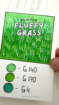 How to Color Fluffy Grass (Beginner Coloring Tutorial) #coloringtutorial #coloring #ohuhumarkers