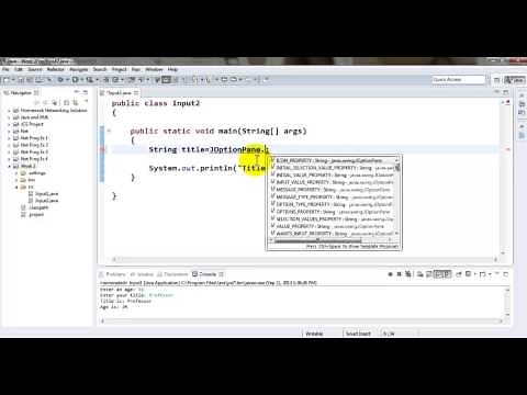 Java Tutorial - Accepting input via GUI Input Dialog