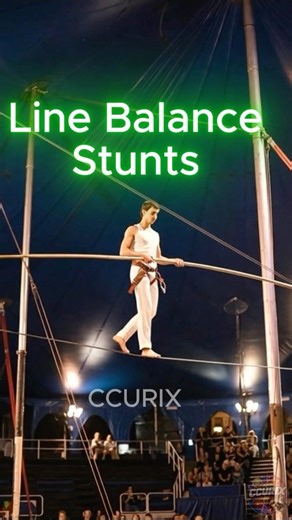 Try Not to Blink 🤯 Line Stunts #line balance #dangerous #talent