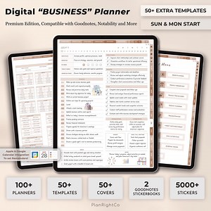 Digital Business Planner, Small Business Planner, Content Planner, Social Media Planner, Business Template, Side Hustle Planner, Goodnotes - Etsy