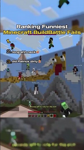 Funniest Minecraft Build Battle Fails 💀😂😂 #shorts